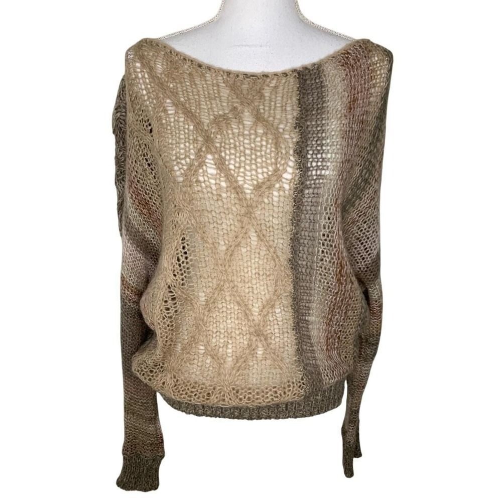 Free People‎ Dolman Sweater Boho Open Weave Knit Medium